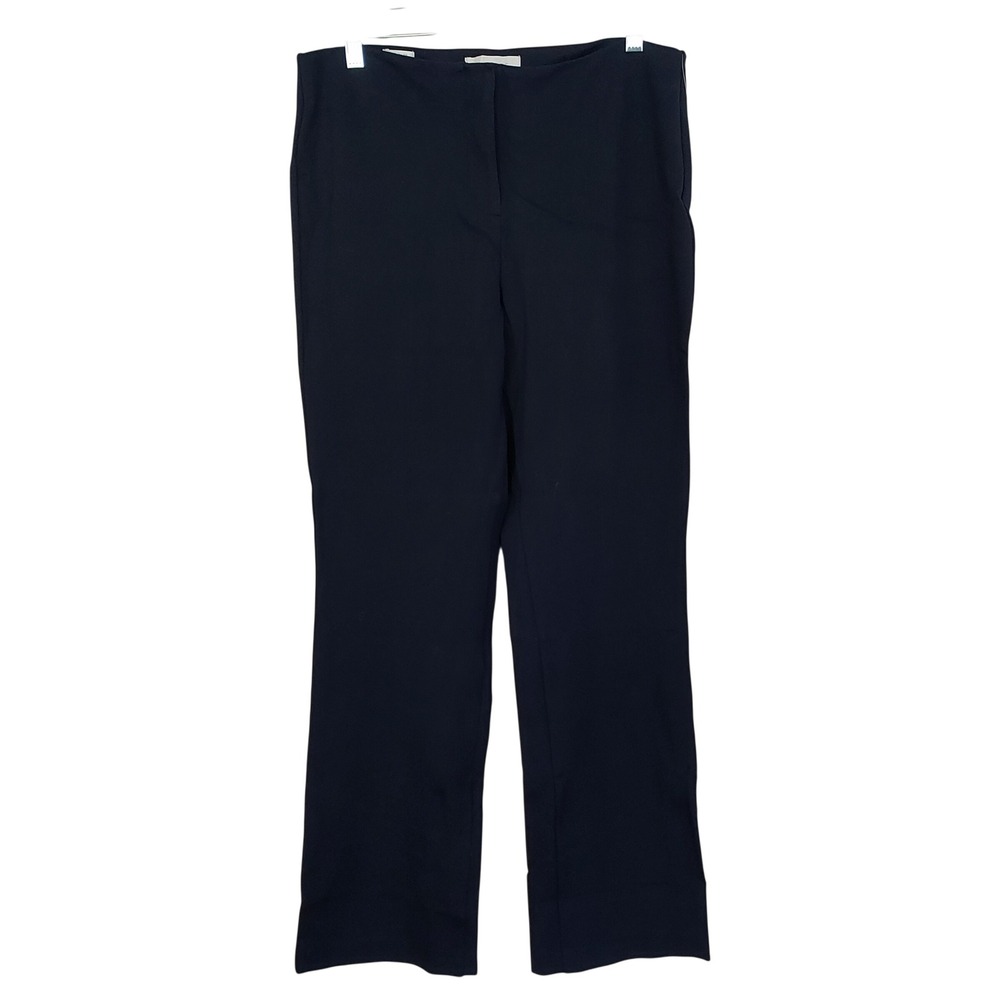 Talbots Navy Blue Straight Leg Dress Pants Flat Front Dark Academia Preppy 10